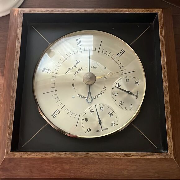 Vintage‎ Airguide Thermometer Humidity Temperature Weather Station Barometer - Picture 1 of 4